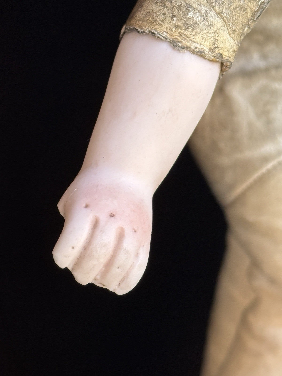 Rare Antique German 18” Early Kestner Square Teeth Bisque Shoulder Head Doll