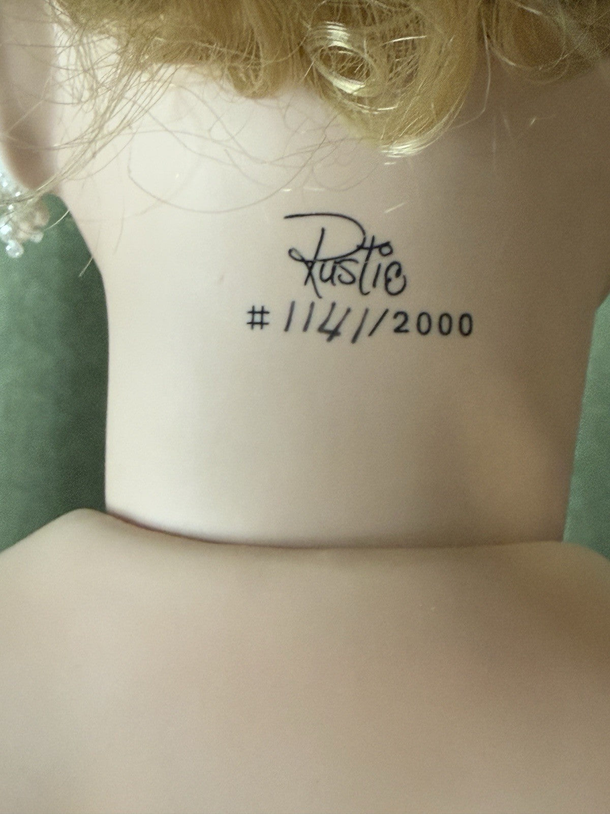 Collectible Large 42” Porcelain Doll “Echo ” by Rustie LE 2000 COA/Stand