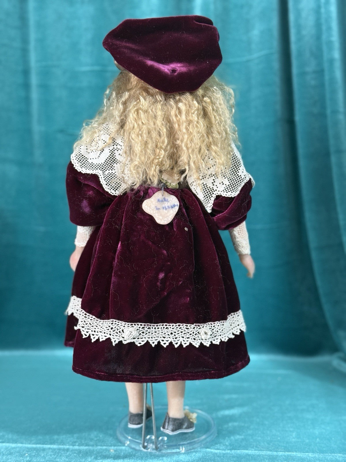OOAK Collectible Polymer Fimo 15” Doll By Artist Edna Dali Original Box