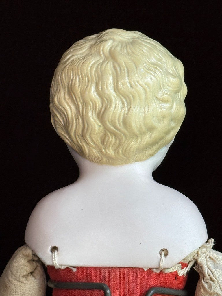 Rare Antique German 15” Alt Beck Gottschalck China Parian Bisque Doll Glass Eyes