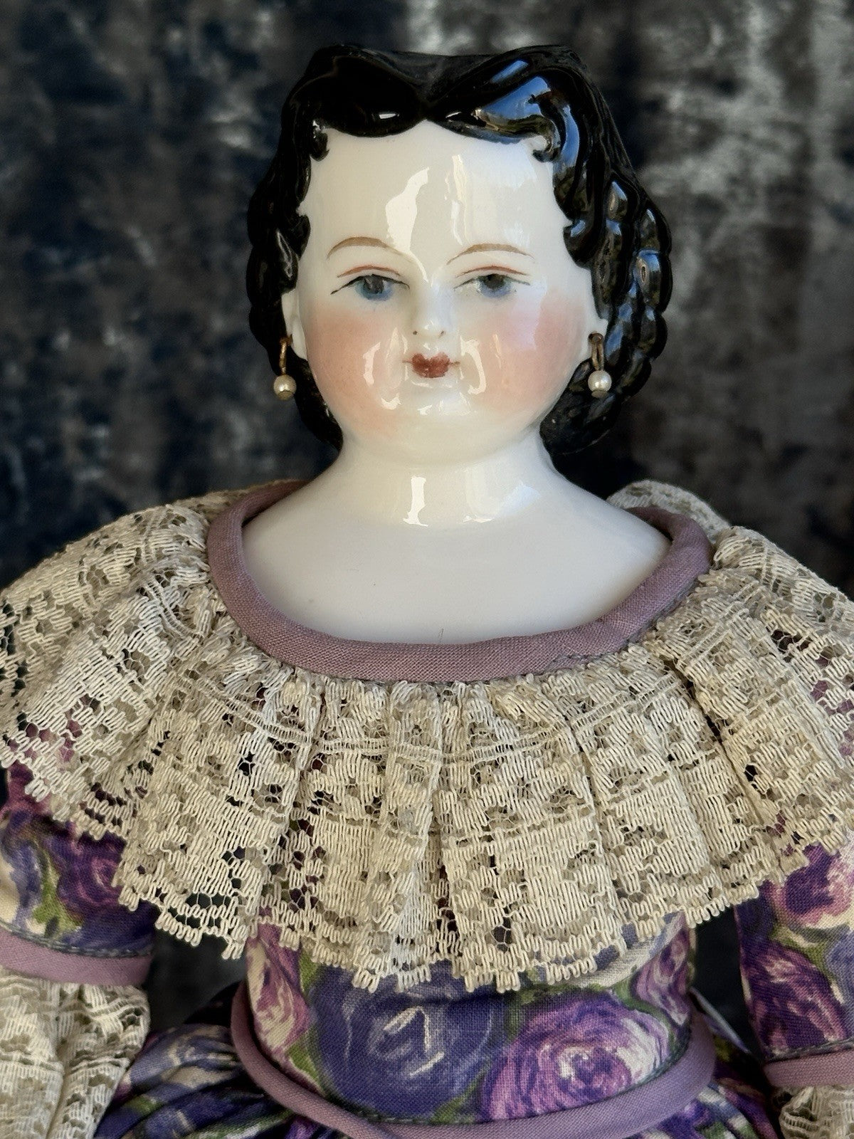 Porcelain 14” Reproduction of Antique German Adelina Patti China Doll
