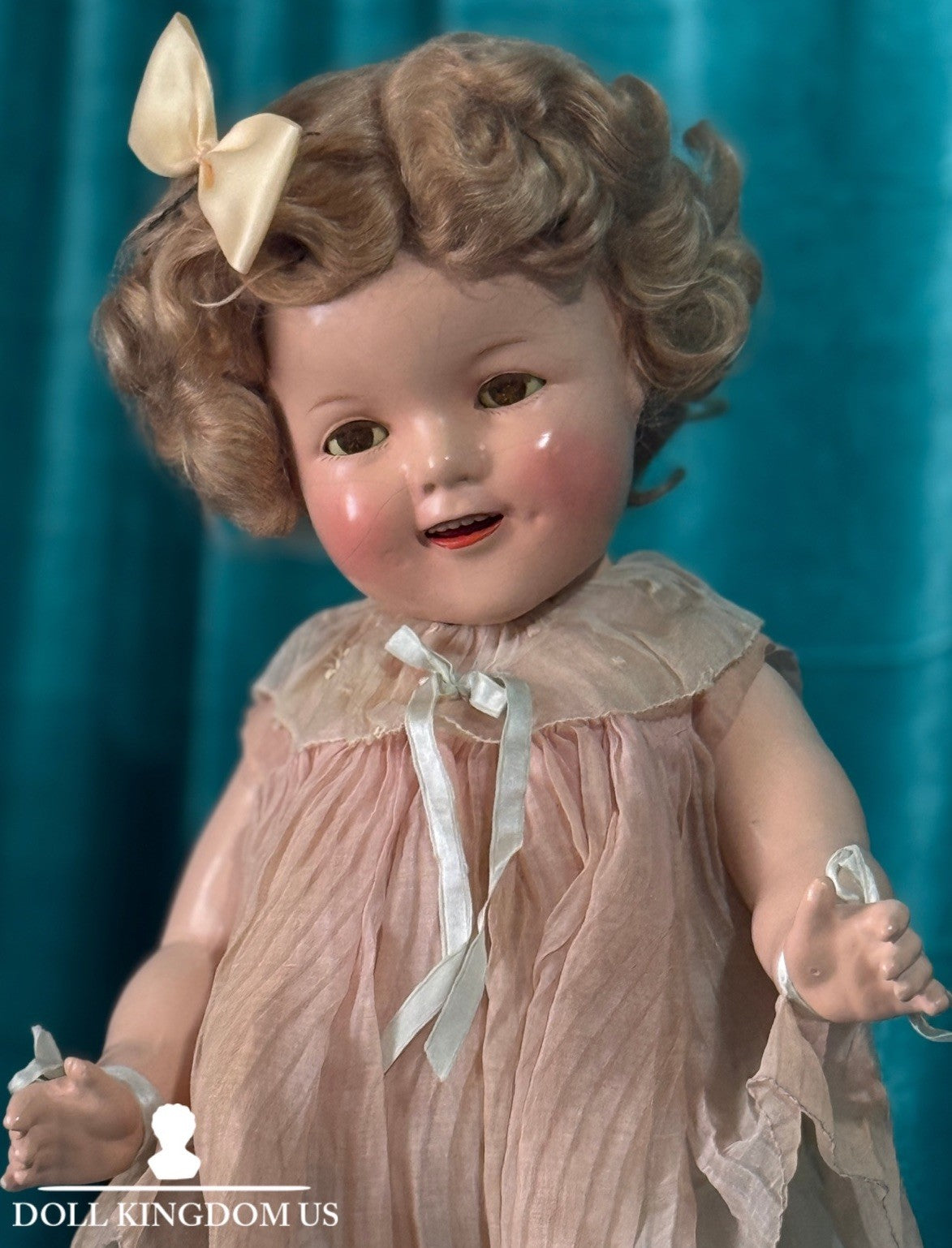 All Original Antique 1930’s Composition 21” Shirley Temple Doll by Ideal Company