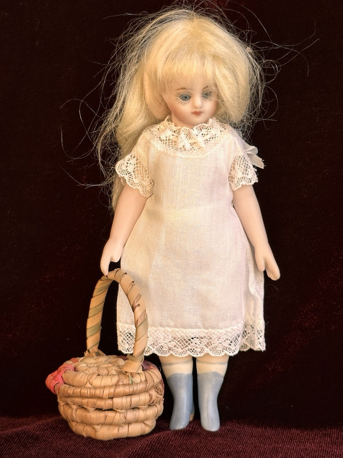 Darlene Lane Porcelain 5.5” Reproduction of Antique French Mignonette Doll