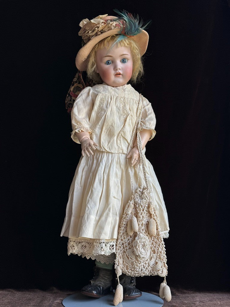 Large Antique German 27” Kestner 214 Bisque Head Doll