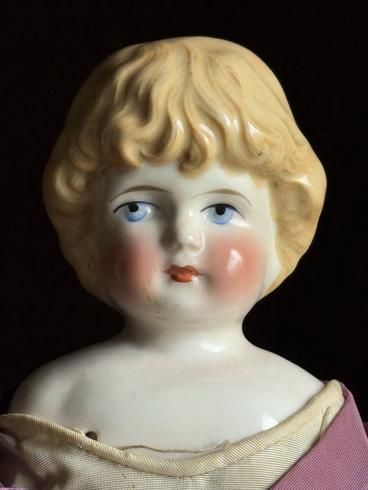 Antique German 15.5” Kling 188 China Shoulder Head Doll