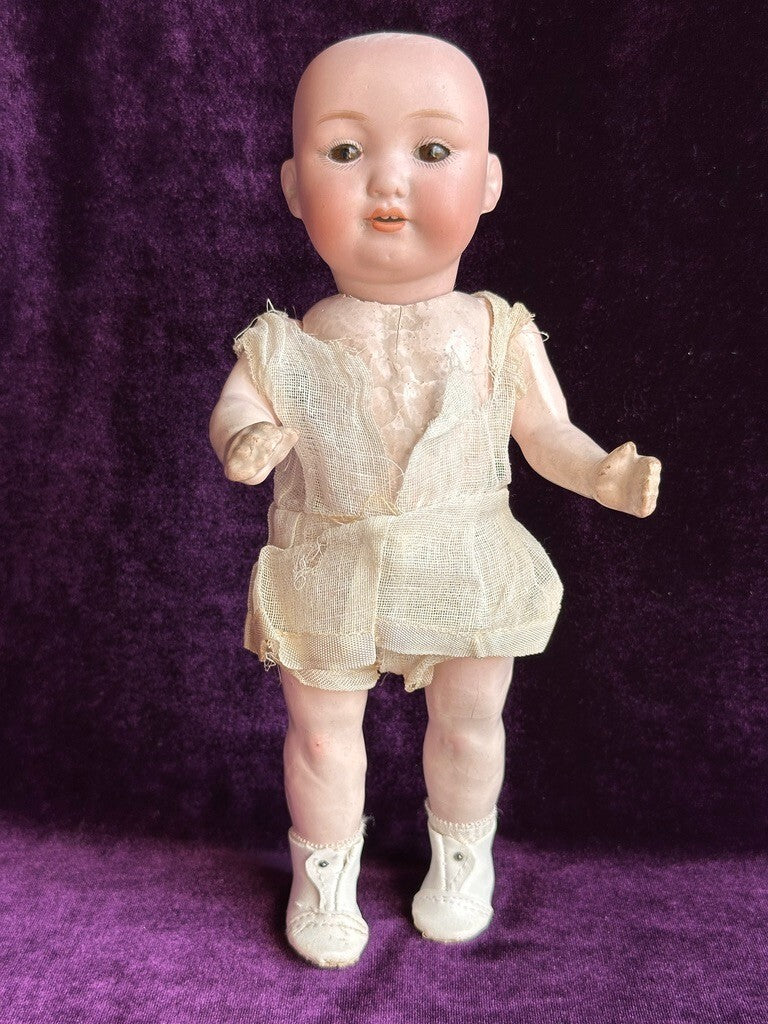 Antique German 9.5” Armand Marseille 975 Bisque Head Toddler Doll
