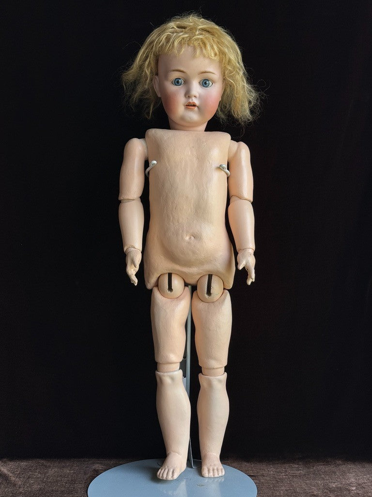 Large Antique German 27” Kestner 214 Bisque Head Doll