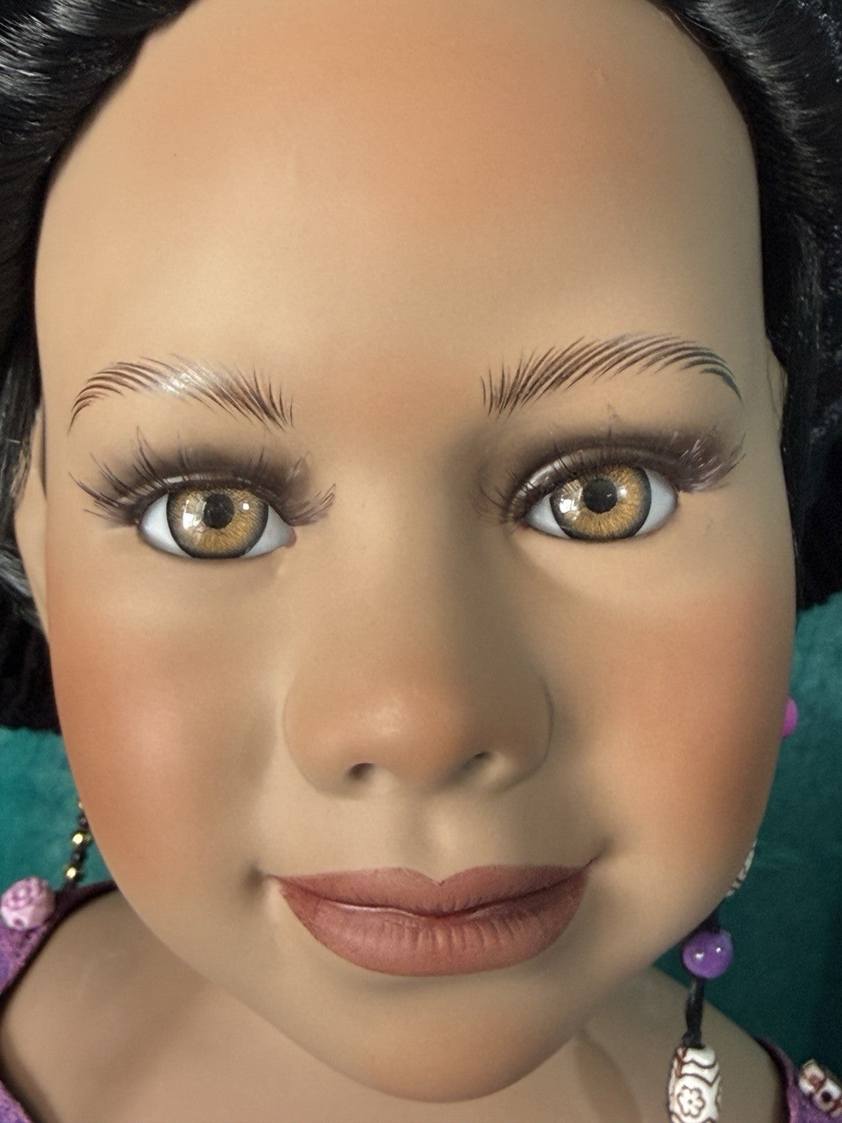 Collectible William Tung 26” Porcelain Doll Sri-Lanka LE 500 With Tag/Stand