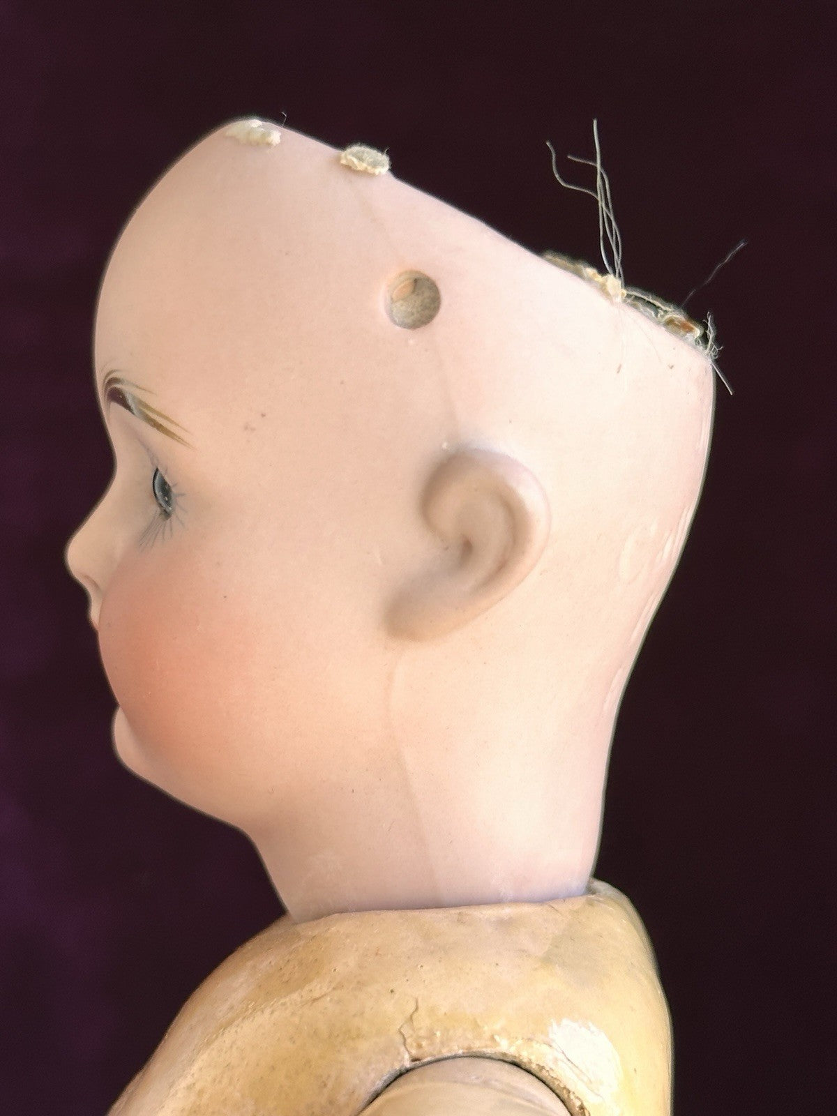 Petite Antique German 9.5” Catterfelder Puppen Fabrik 502 Bisque Head Doll