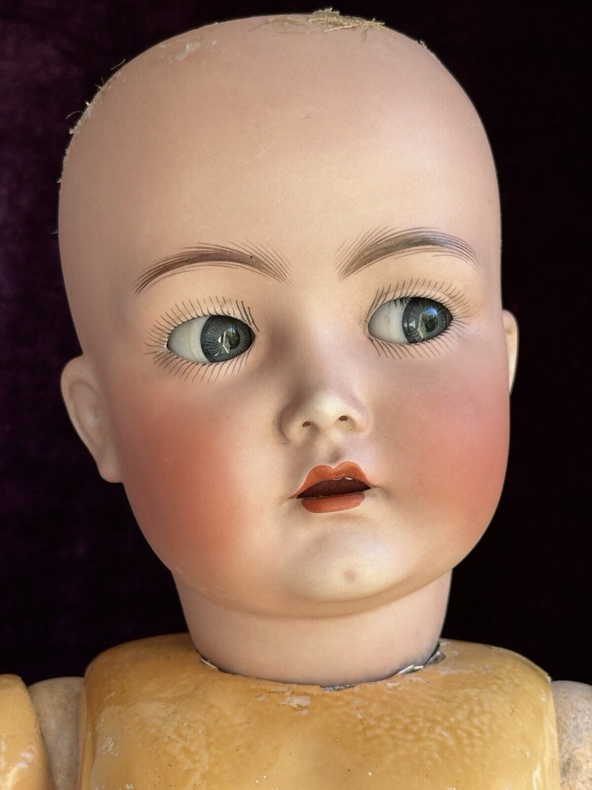Antique German 29” Halbig Reinhardt 117 n Mein Liebling Flirty Eyes Bisque Doll