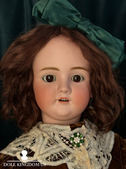 Antique German 30” Walkure Doll Bisque Head Composition Body