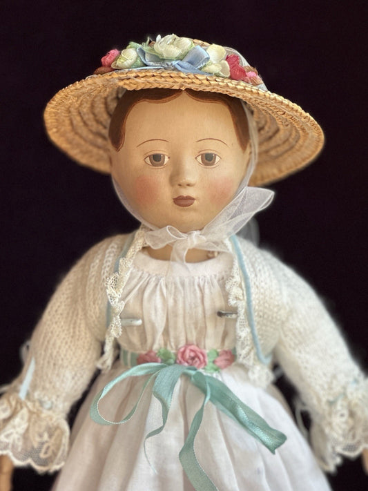Collectible 10.5” UFDC Artist Gail Wilson Izannah Walker Repro Cloth Doll