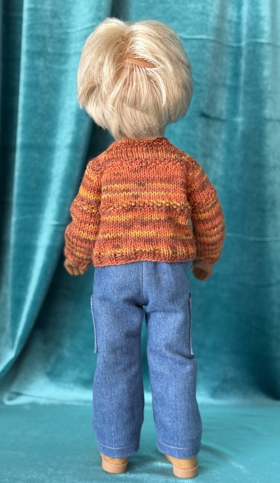 Collectible England Vinyl Sasha Gregor Blonde Boy Doll with Tag; Redressed