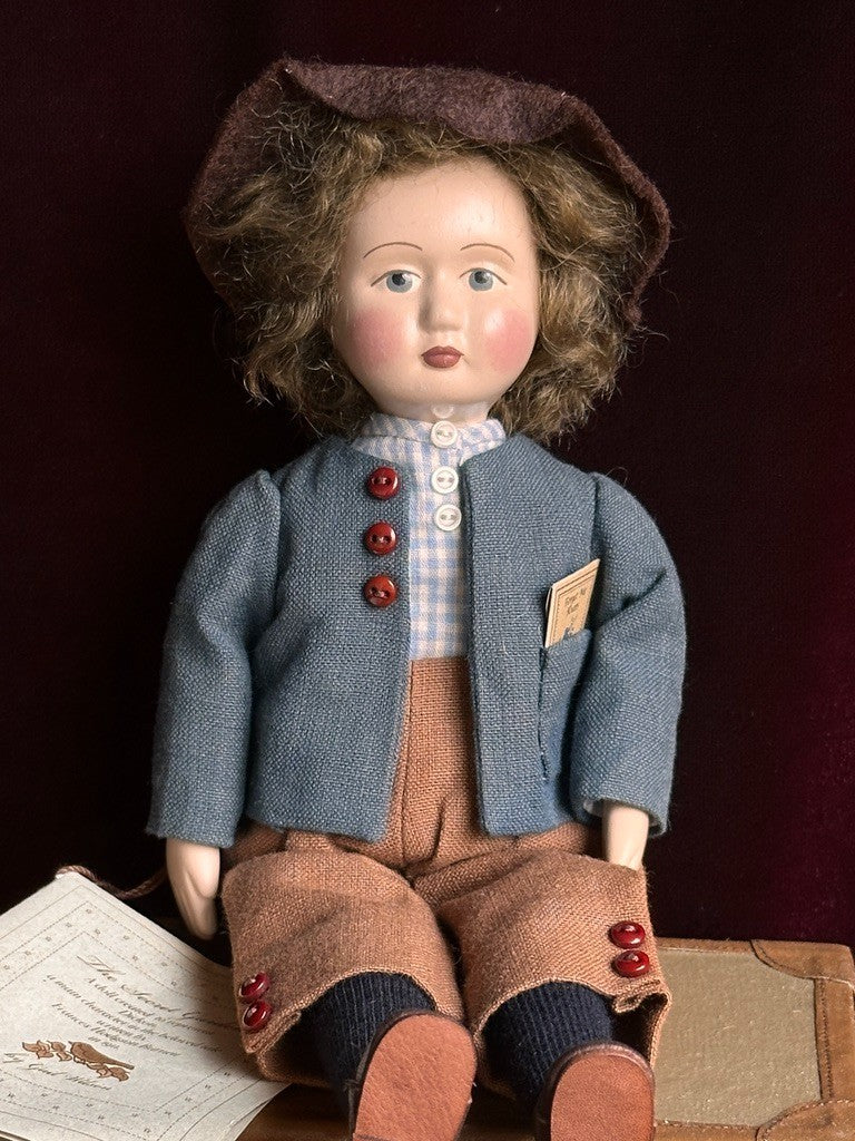 Collectible 9.5” UFDC Gail Wilson Dickon The Secret Garden Papier Mache Doll Tag