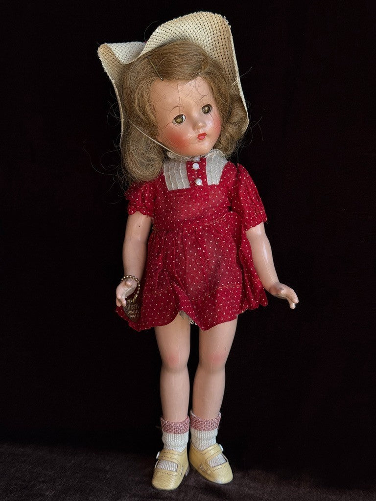 Vintage Effanbee 14" Composition Suzanne Doll with Original Tag