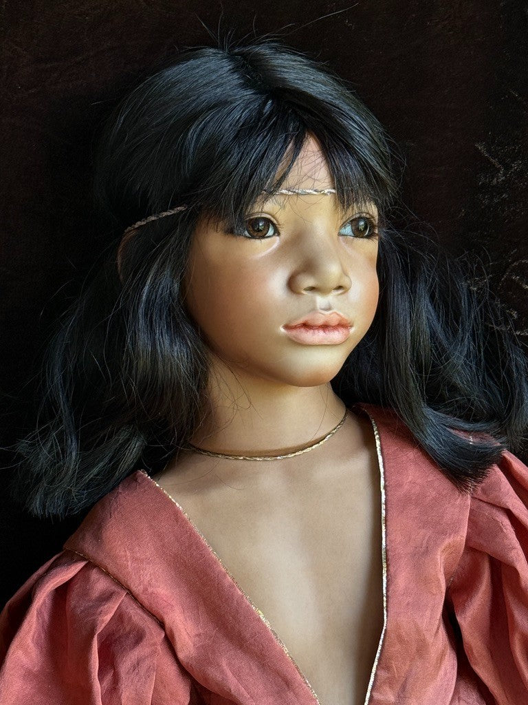 Rare Lifelike Annette Himstedt 29” Porcelain Doll Jondal New in Box LE 70