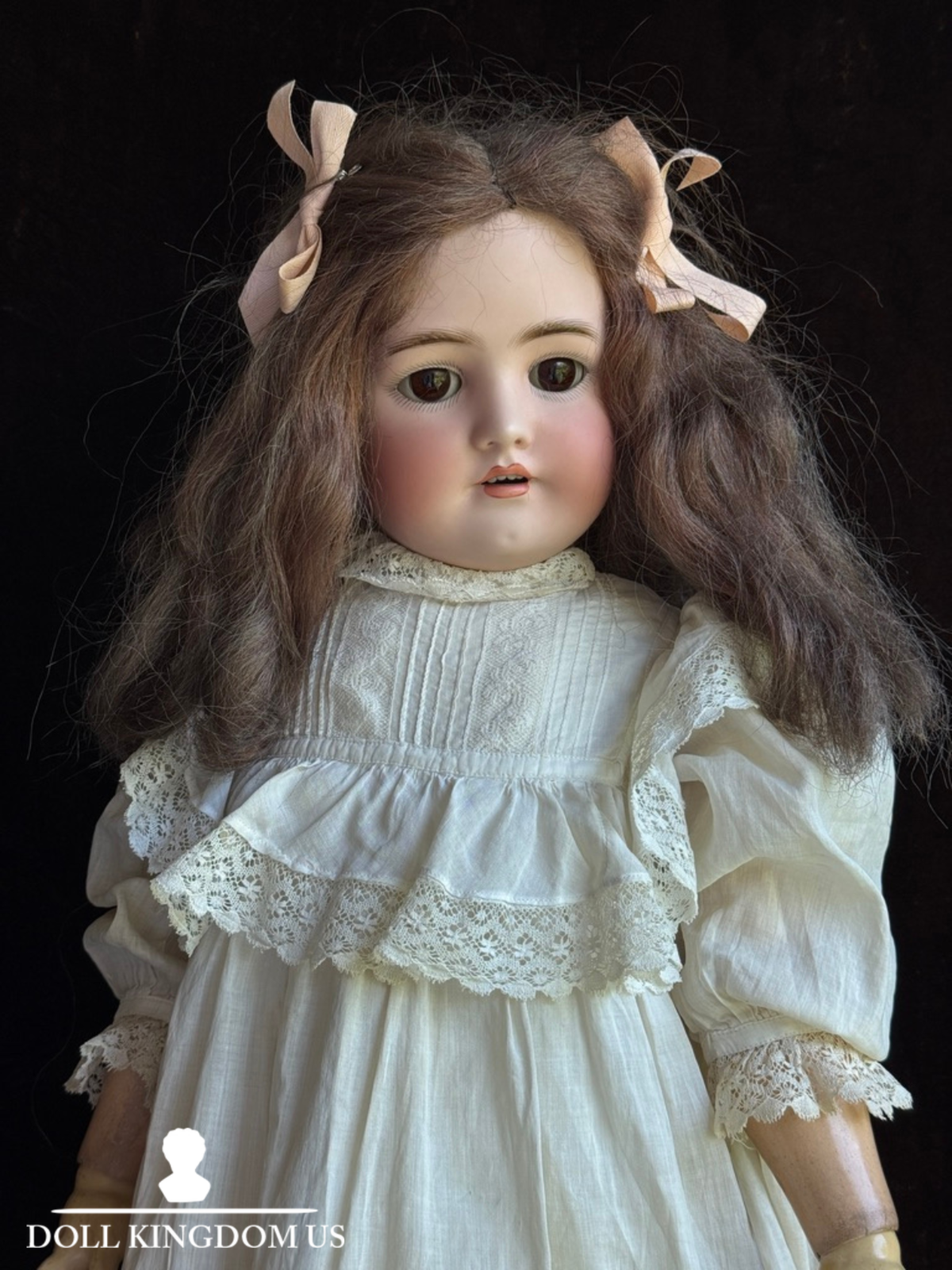 Antique German 29” Simon Halbig  Heinrich Handwerck Bisque Head Doll