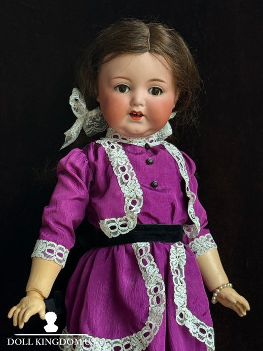 Antique German 25” Armand Marseille 996 Bisque Socket Head Toddler Doll