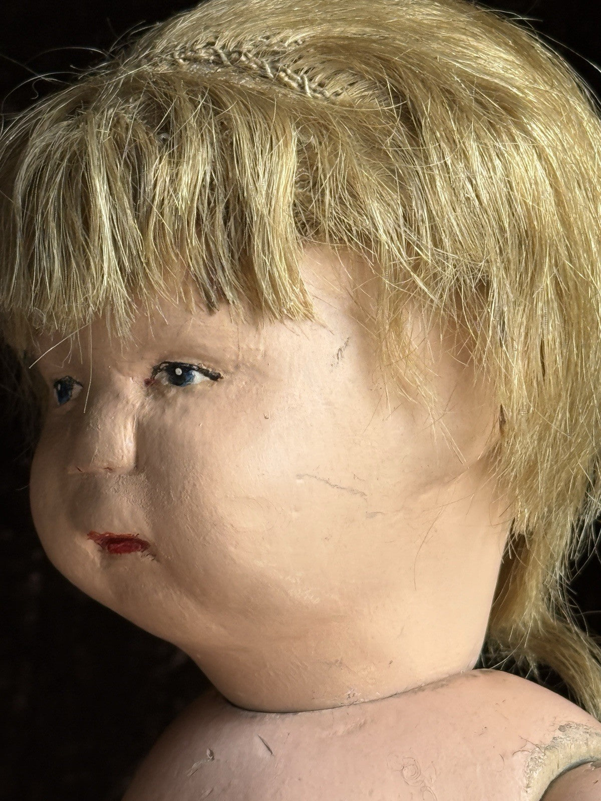 Antique American 15” Schoenhut Wooden Boy Doll