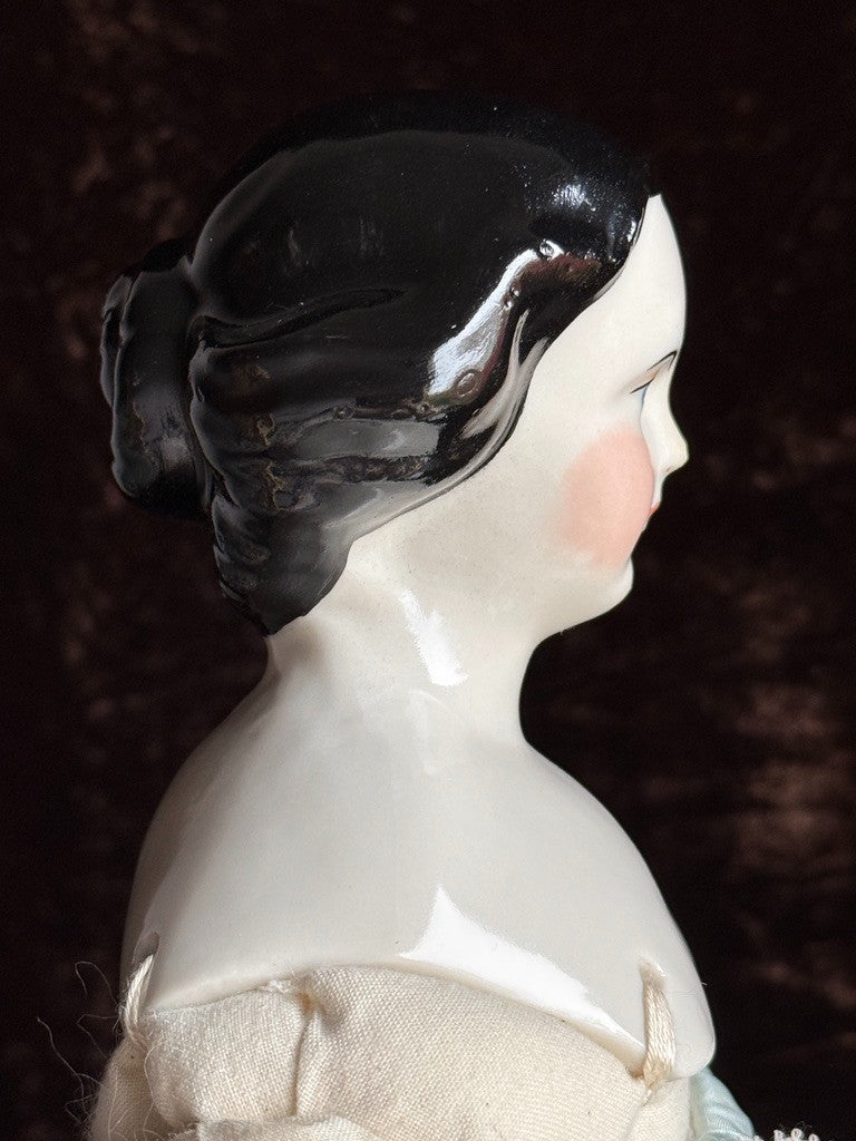 Vintage 19.5” Reproduction of Antique German Jenny Lind China Head Doll