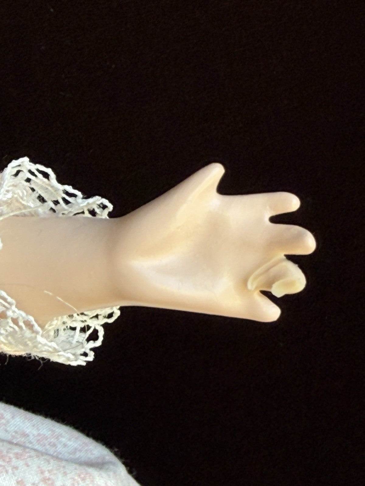 Porcelain Compo Reproduction of Antique French Doll with Surprise Skirt