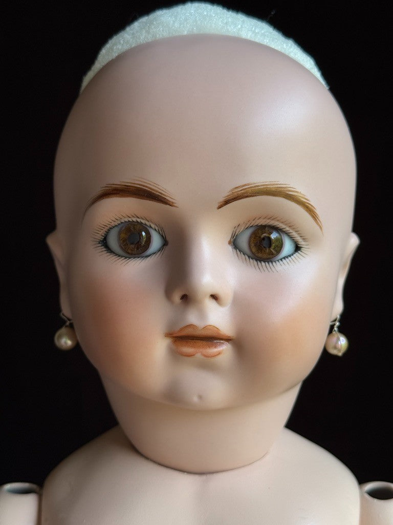 Large Porcelain Compo 30” Repro of Antique French Bru Jne R Doll