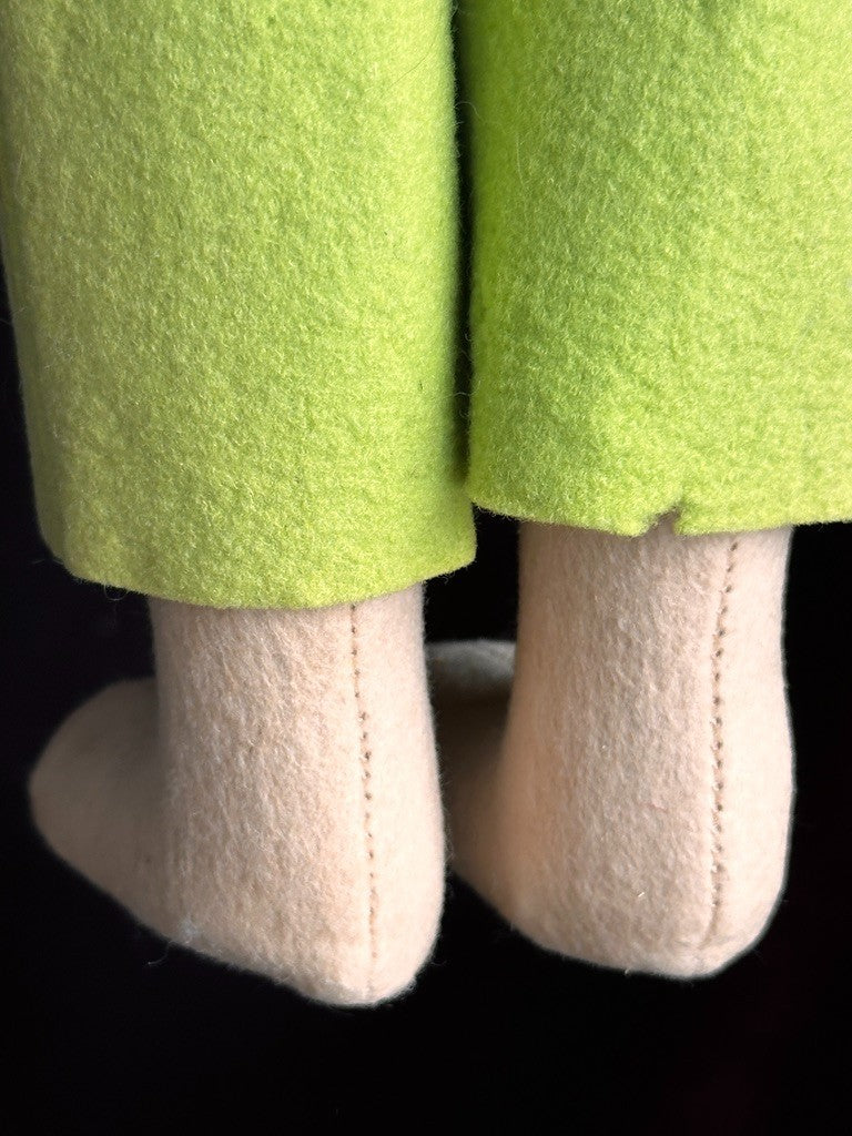 Vintage Italian 17” Lenci Mariuccia Face Felt Cloth Character Girl Doll