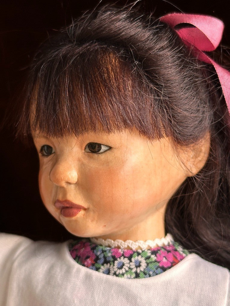 OOAK NIADA Artist Patricia Ryan Brooks 13.5” Wood Hand Carved Doll