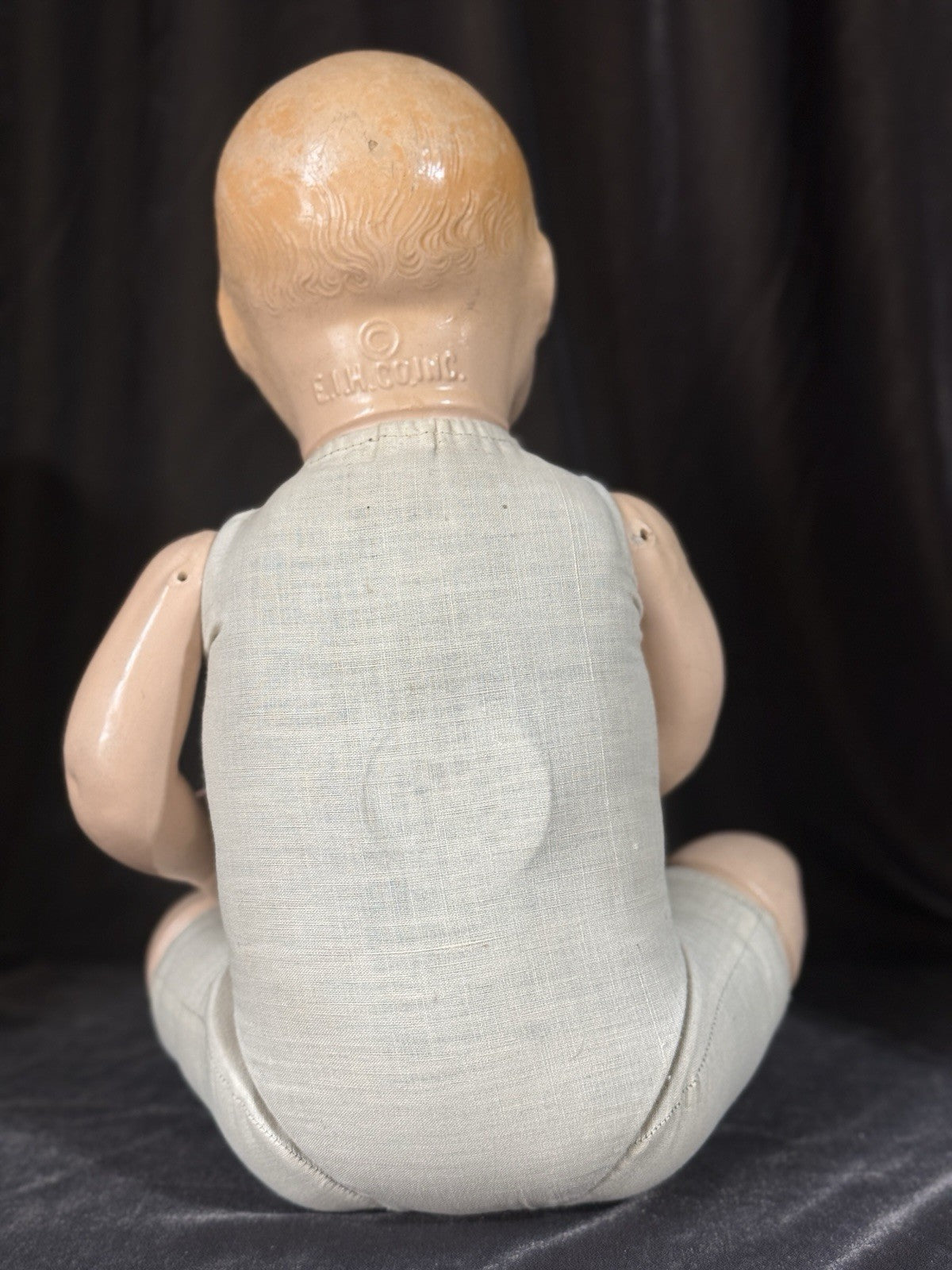 Vintage American E.I.H Horsman Composition 20” Doll “Dimples”