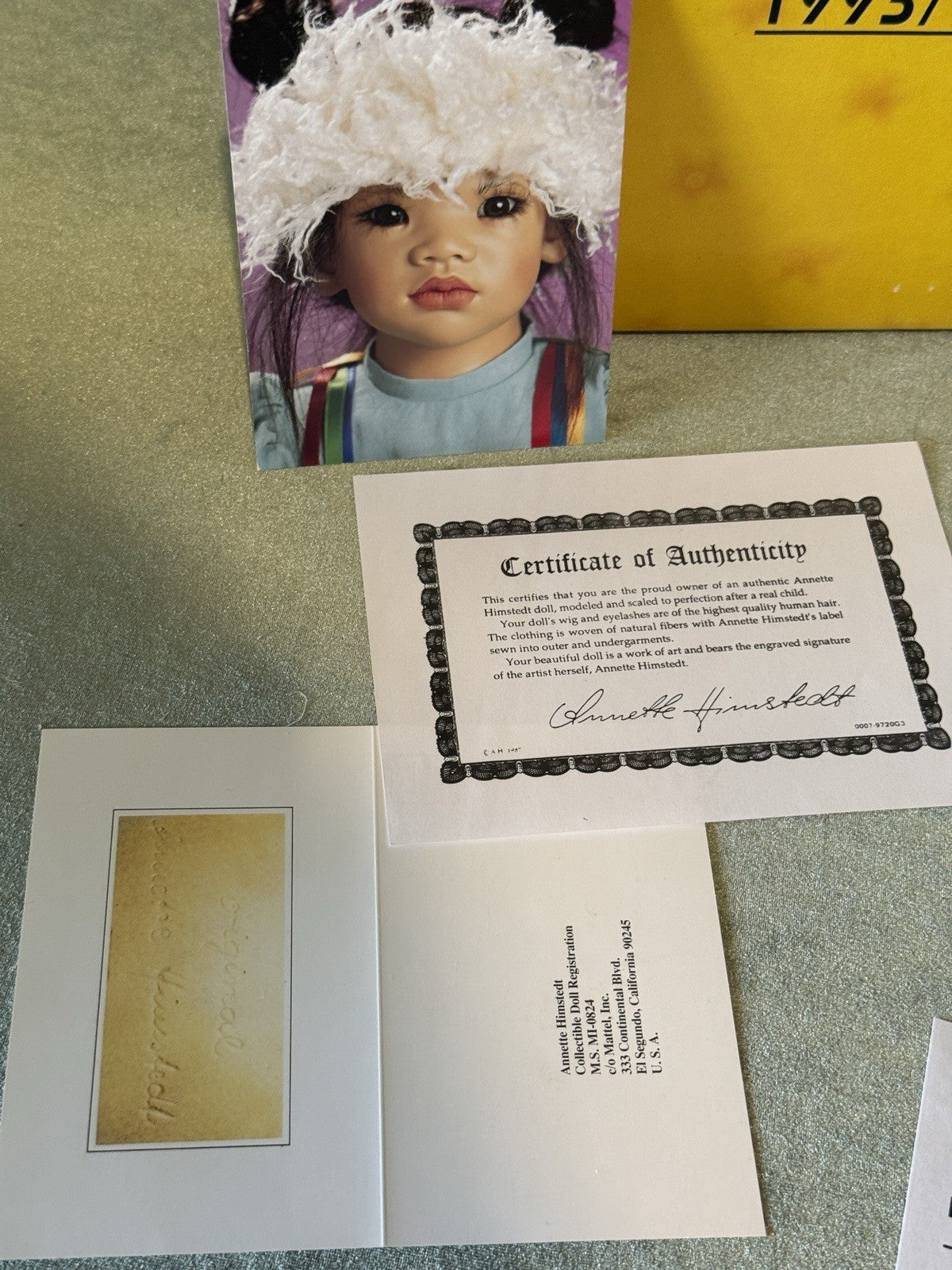 Vinyl Annette Himstedt 25” Doll “Kima” 1994 Box/COA