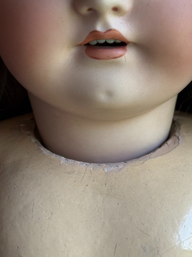 Antique German 29” Simon Halbig  Heinrich Handwerck Bisque Head Doll