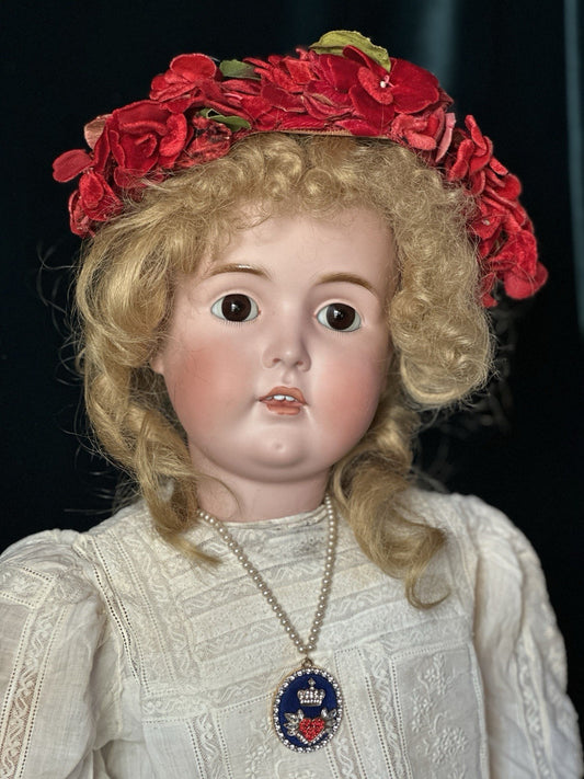 Antique JDK Kestner Mold 171 31” Doll Bisque Head Stamped Composition Body