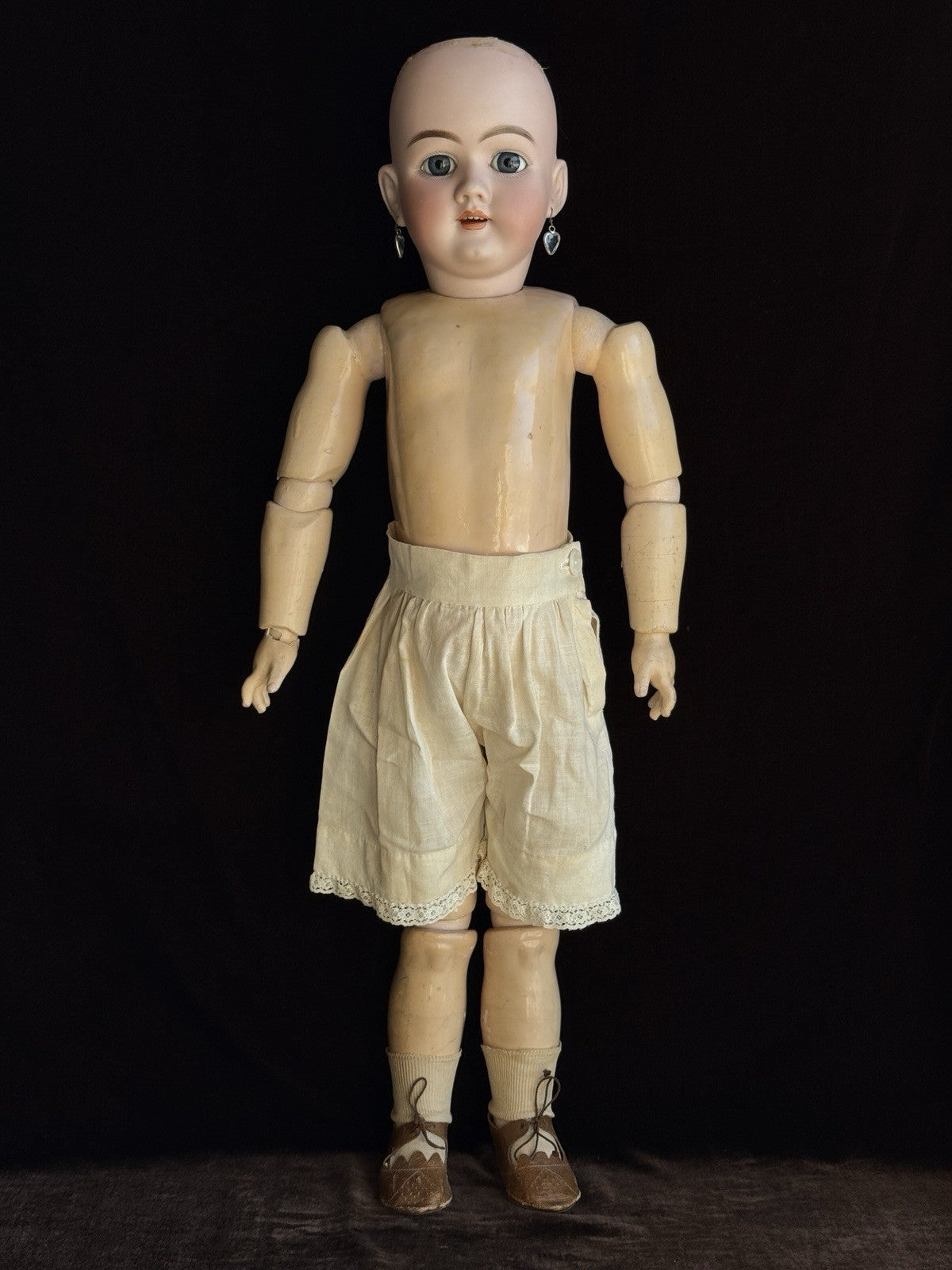 Large Antique German 28” Heinrich  Handwerck 99 DEP Bisque Head Doll