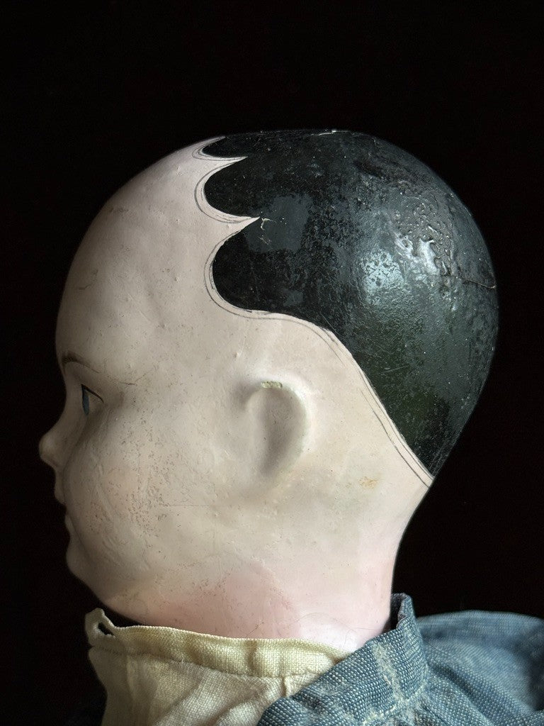 Antique French 23” Papier Mache Male Doll