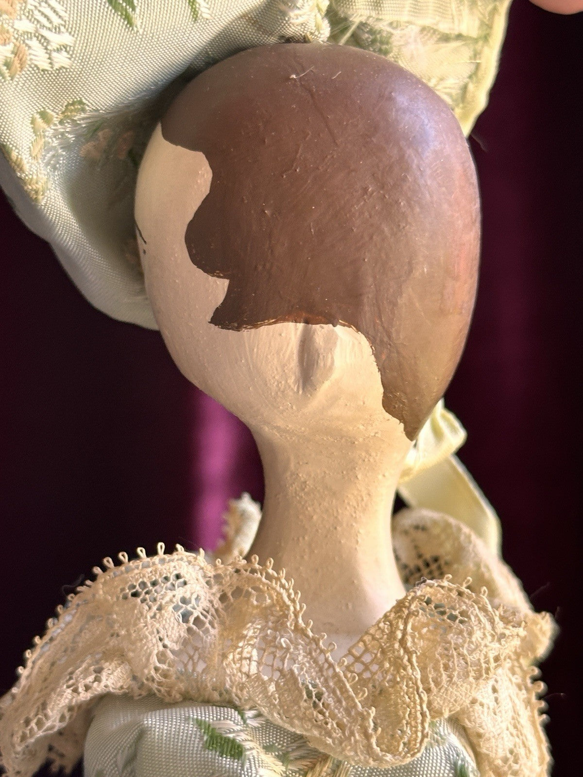 Hand-Carved 16.5” Peg-Jointed Grodnertal Style Wooden Reproduction Doll