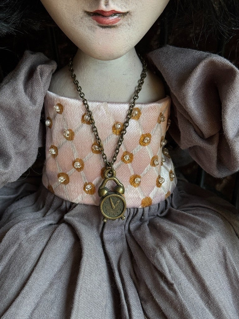 OOAK Contemporary Russian (?) Artist Mixed Media Gothic Fantasy Girl Doll