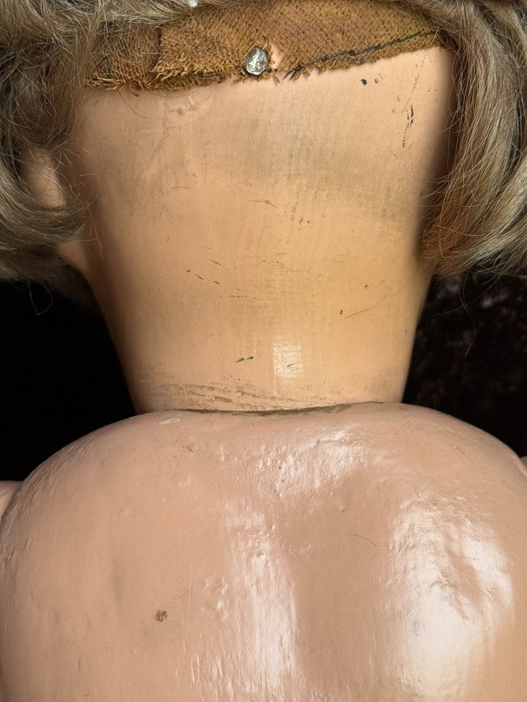 Antique American 14.5” Schoenhut Wooden Baby Doll