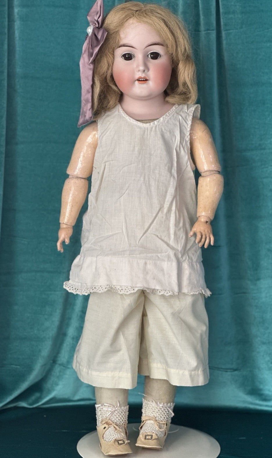 Antique German Heinrich  Handwerck Bisque Head Leather Body 27” Doll Mold 139 31