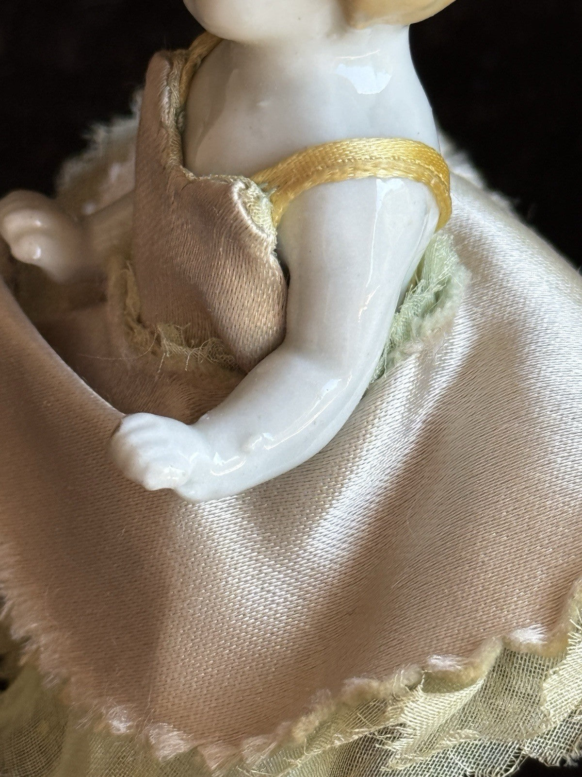 Antique German Miniature 4” Frozen Charlotte China Doll