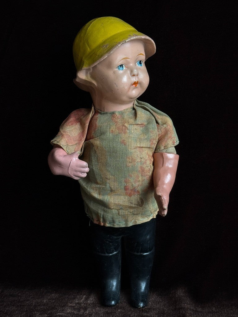 Very Rare Antique American 11.5" Composition Ideal Uneeda Advertising Boy Doll