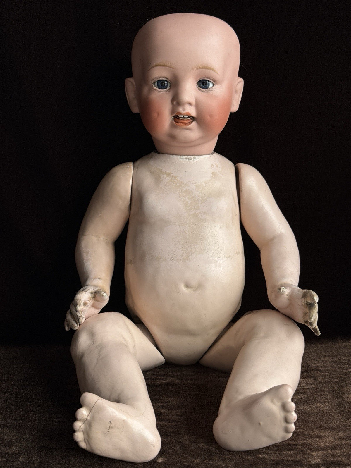 Antique Japanese 21” Morimura Brothers Bisque Head Baby Doll