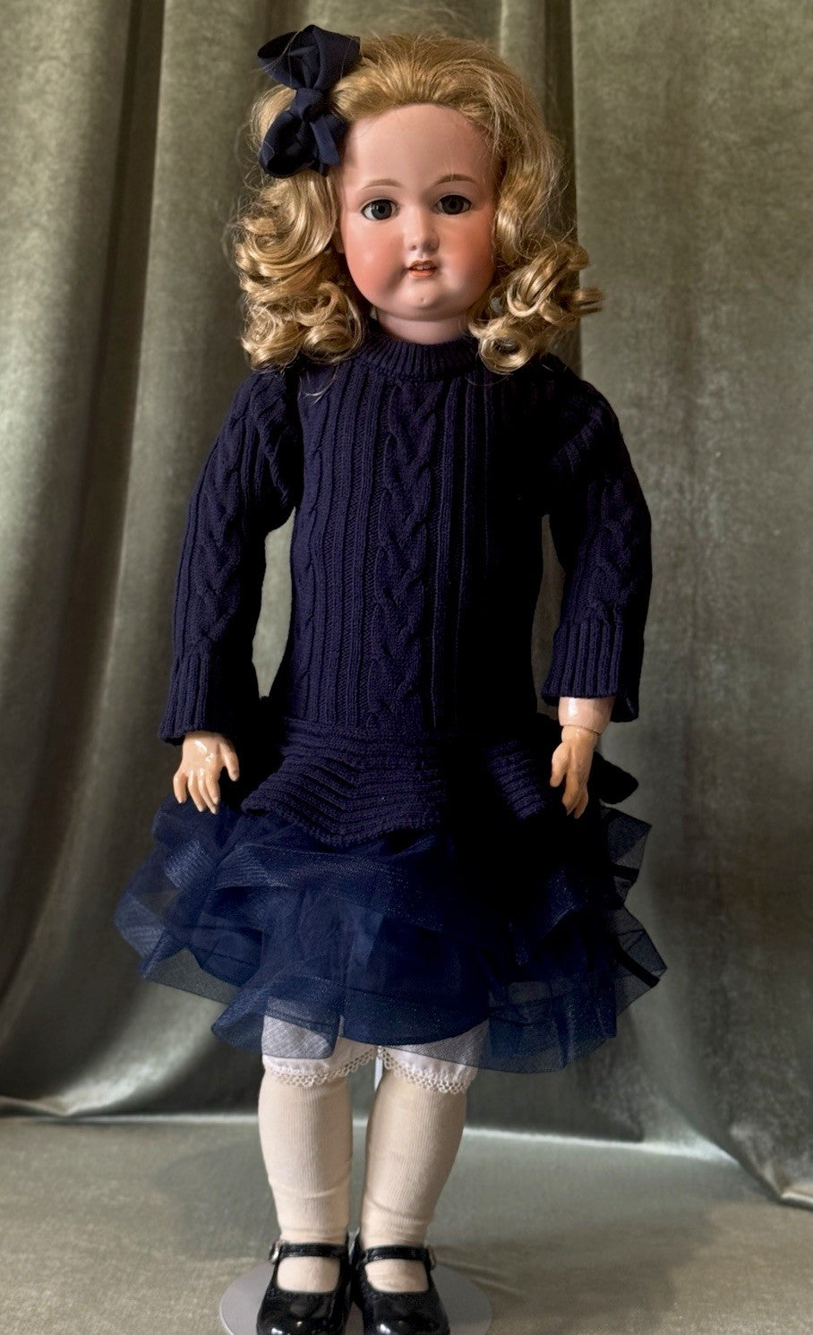 Large 34” Antique German Armand Marseille Doll Bisque Head Composition Body