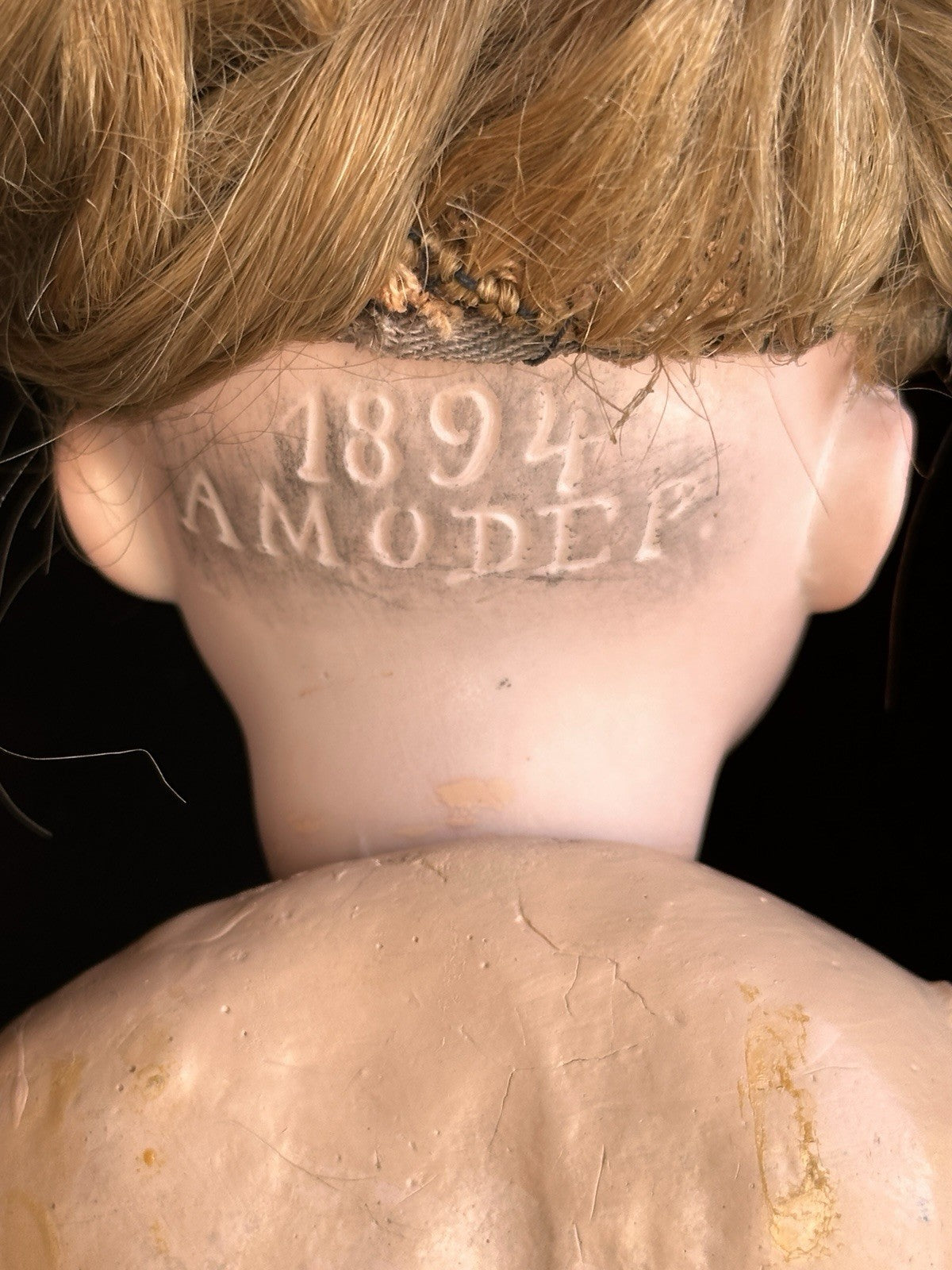 Antique German 14” Armand Marseille 1894 Dep Bisque Head Doll