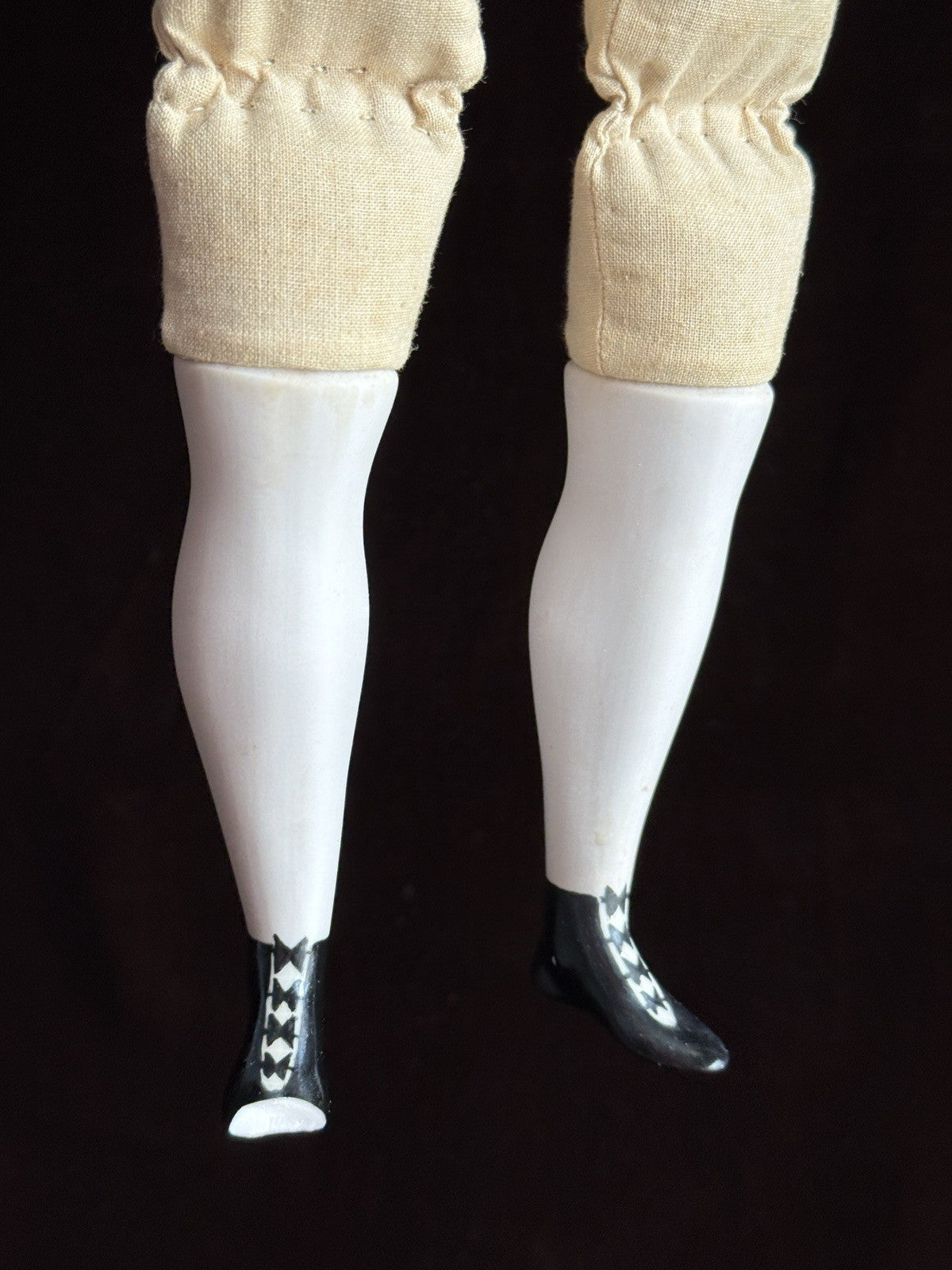 Vintage Porcelain 21.5” Signed Emma Clear Parian China Doll Pierced Ears