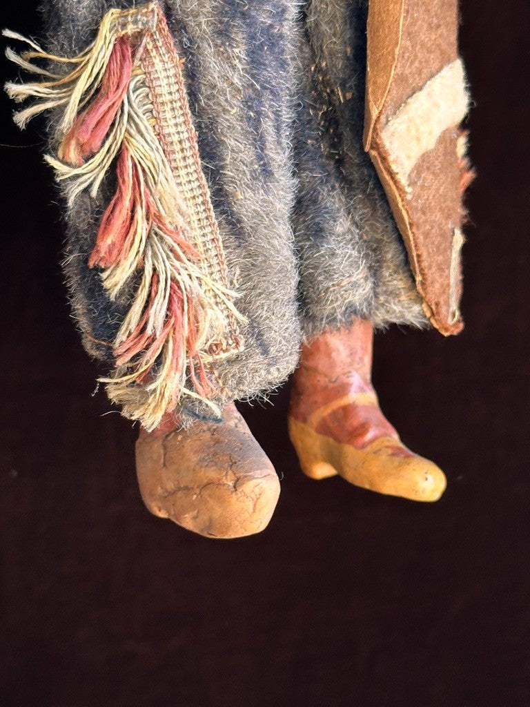 Antique German 13” Armand Marseille Native American Indian Bisque Head Doll