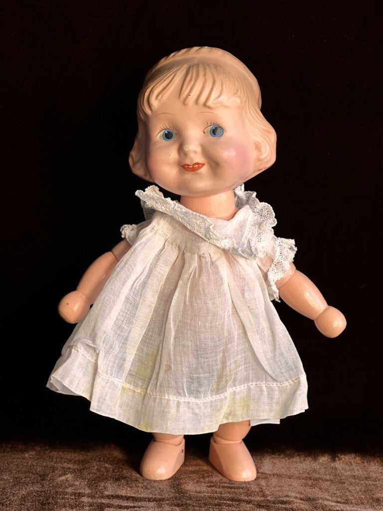 Vintage 9.75" Cameo Kallus Margie Composition/Wood Doll