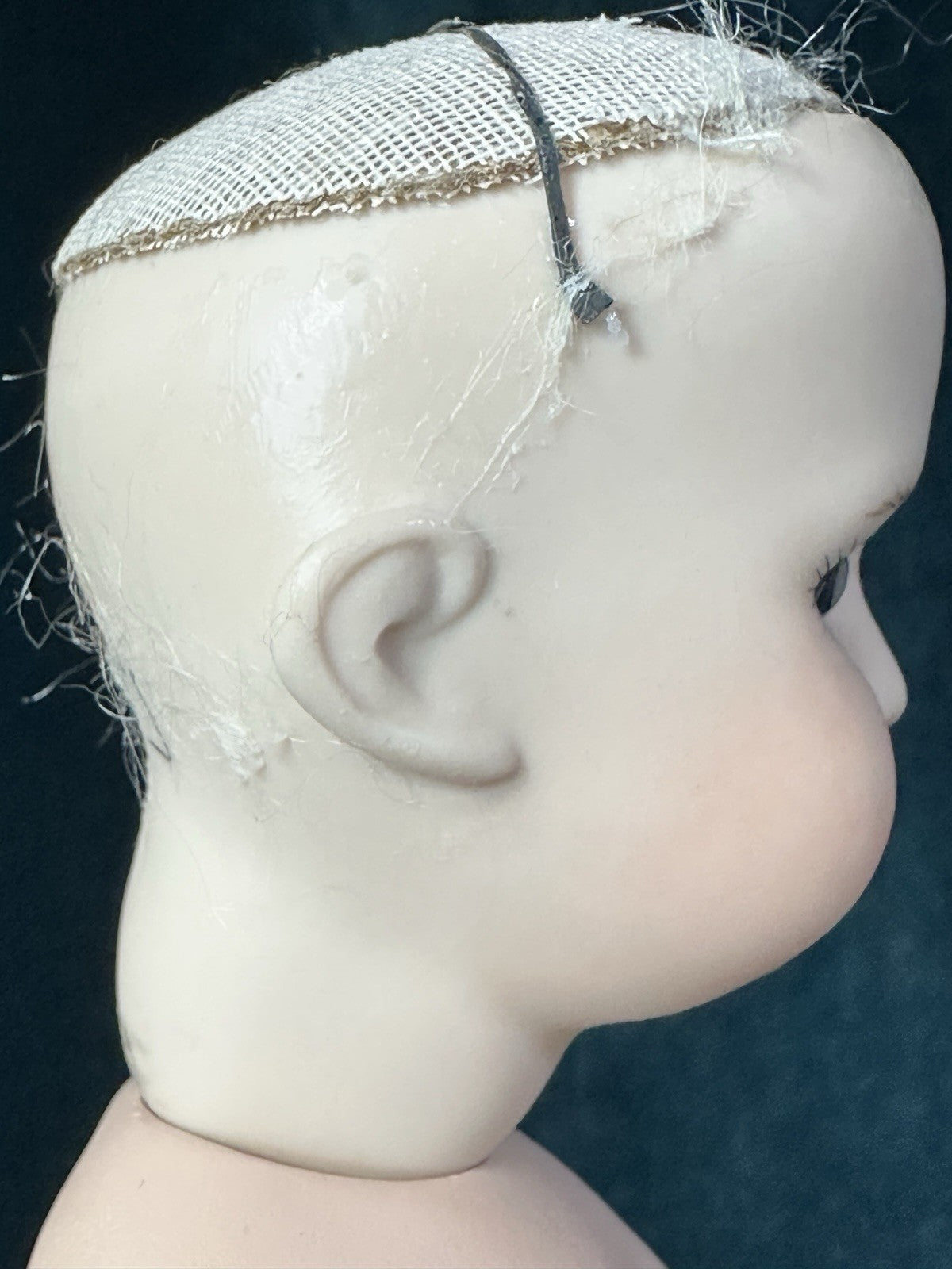Porcelain/Composition 11” Reproduction of Antique French Bleuette Doll Blonde
