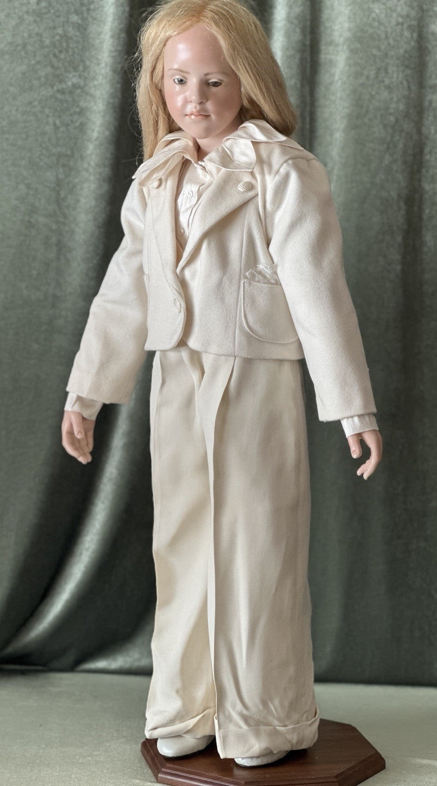 Artist Hildegard Gunzel Wax Over Porcelain Portrait 34” Doll “Stella” Sample