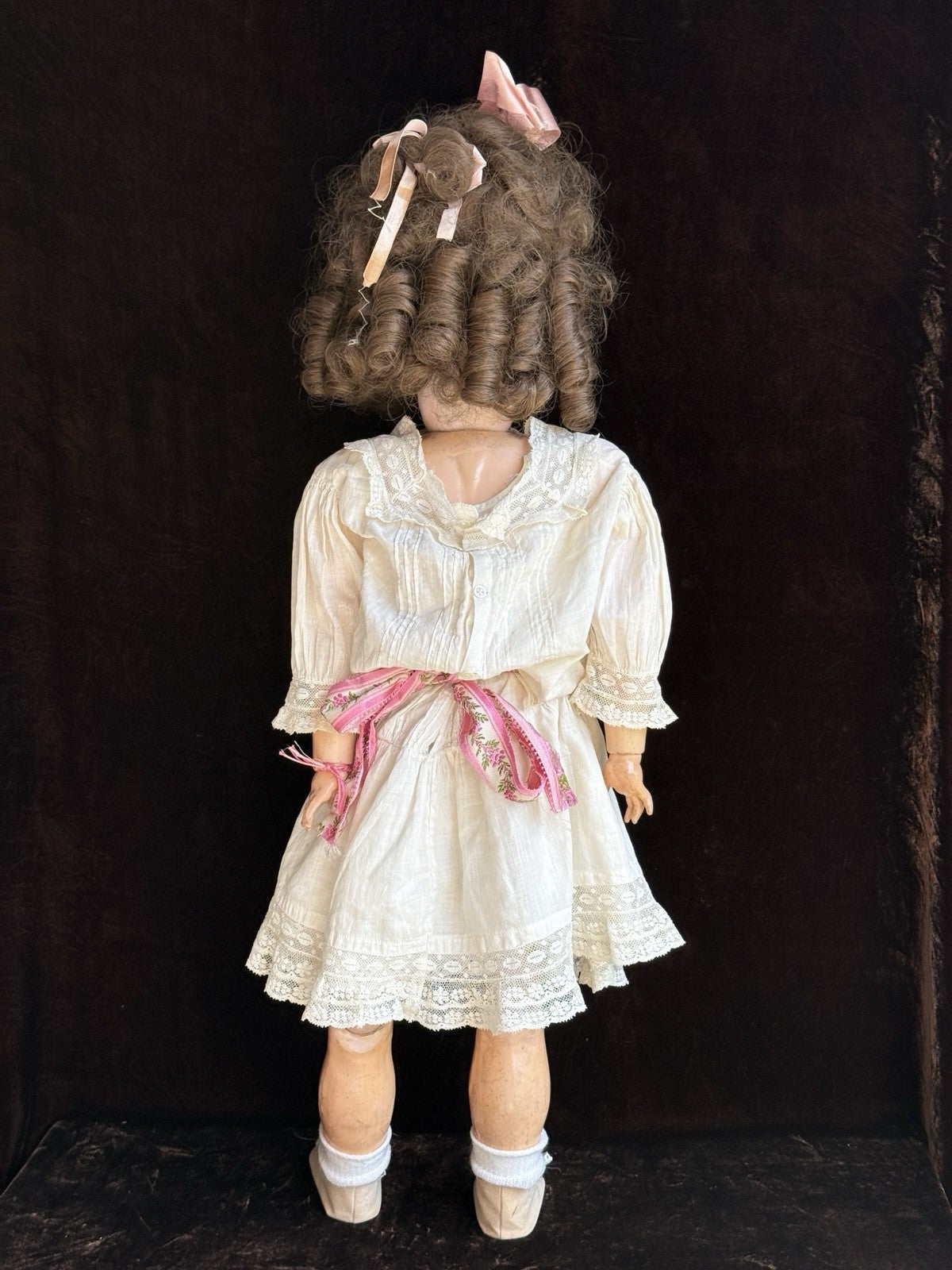 Antique German 28.5” Max Handwerk Bebe Elite 286 Bisque Head Doll
