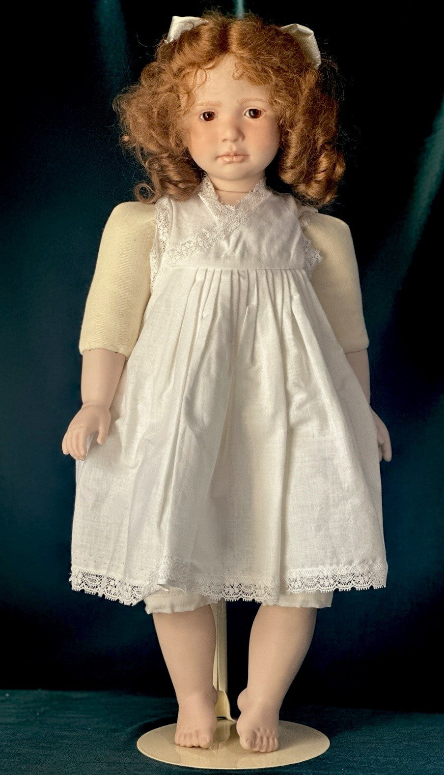 Collectible Artist 22” Porcelain Doll “Moni” by Ruth Treffeisen LE 51/100 COA